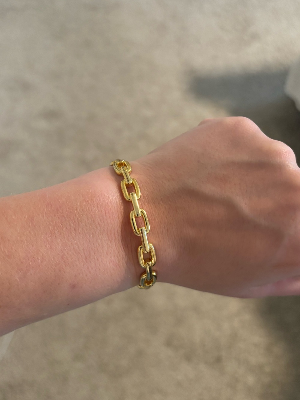 Isabella M. Gold Link Cuff Bracelet